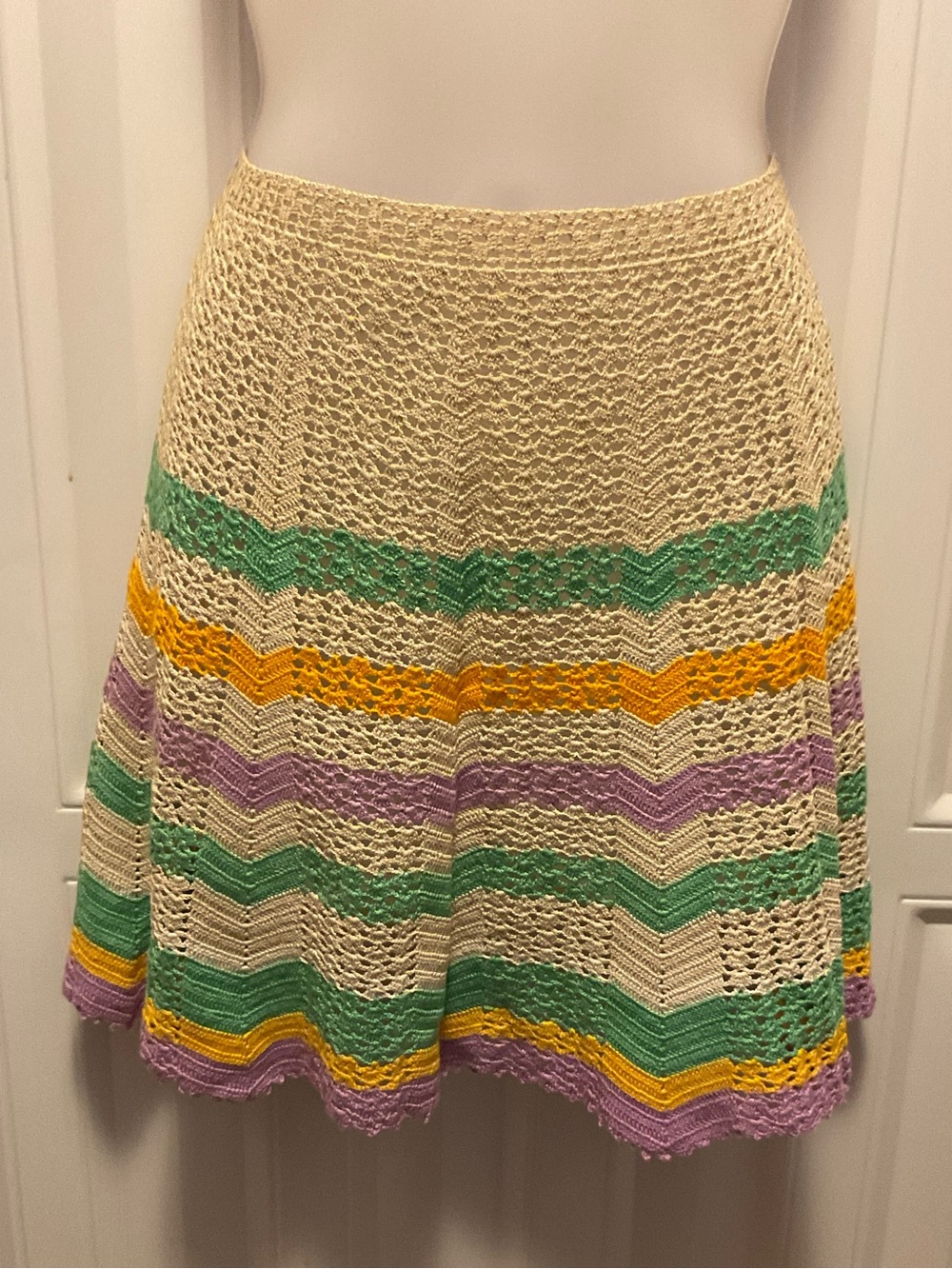 Vintage Apron Handmade Crochet